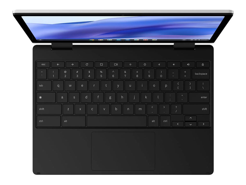 Samsung Galaxy Chromebook 2 360 - Flip design - Chipset Celeron N4500 / 1.1 GHz - Chrome OS - UHD Graphics - 4 GB RAM - 128 GB eMMC - 12.4" touchscreen 2560 x 1600 (WQXGA) - Wi-Fi 6 - silver - kbd: US