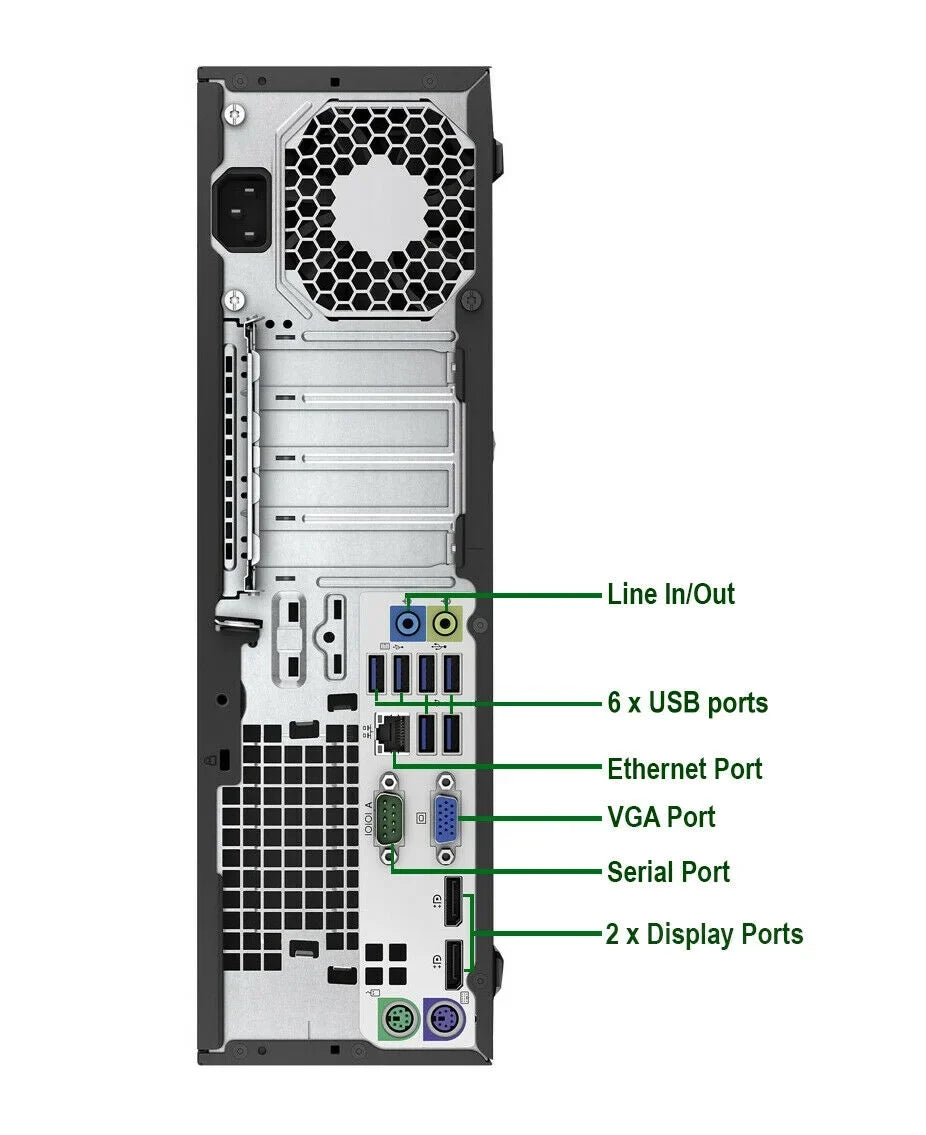 Repaired HP 600 G2 Desktop Computer Chipset Pentium G4400 3.3GHz CPU 8GB Ram, 2TB HDD, New 20" LCD, Keyboard & Mouse, WiFi, DVD, Win10 Pro PC (Refurbished)