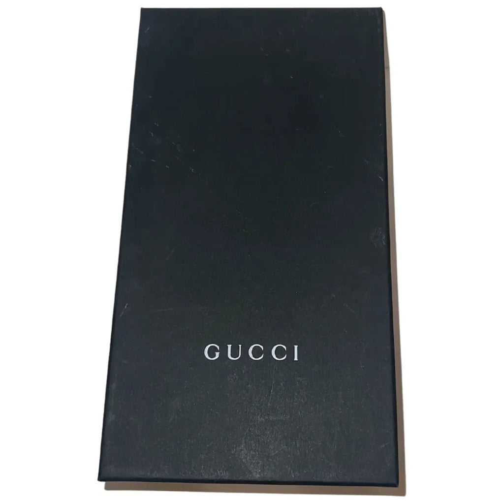 Gucci Original Beige GG Canvas Brown Leather Trim Long Wallet