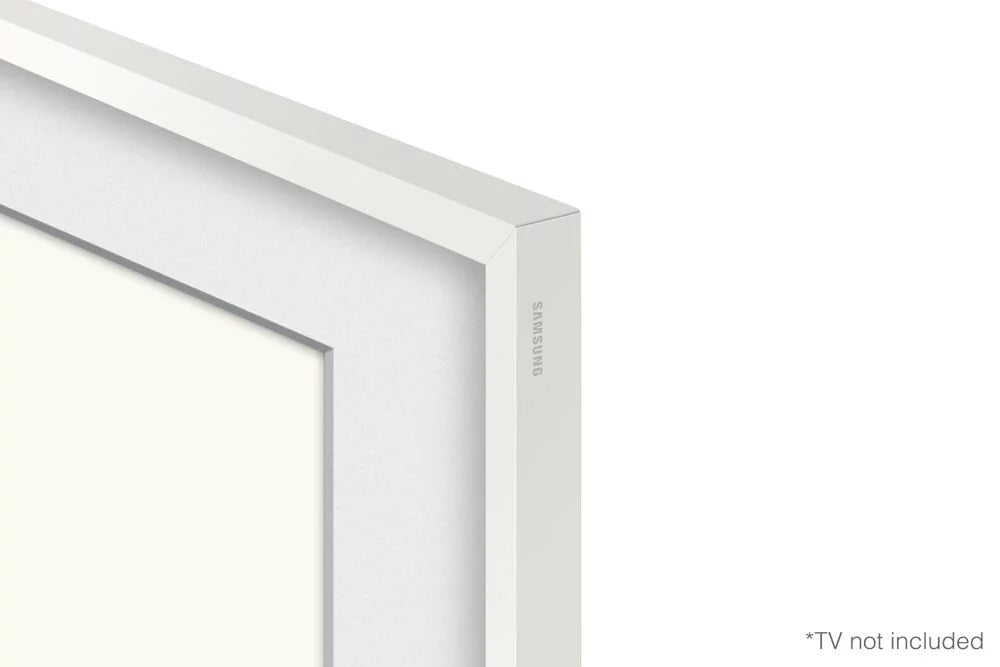 SAMSUNG 43-inch QLED The Frame Series Quantum HDR Smart TV with Samsung VG-SCFA43WTB 43" The Frame Customizable Bezel - Modern White (2022)