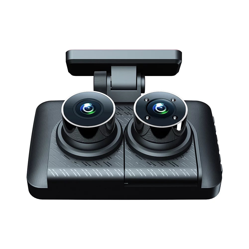 Dash Cam Front and Rear Inside 3 Cameras 1080+720+480P 4in Car Rearview Mirror Car Video Recording Camcorder Night Vision Car Camera Recorder Auto Safety Driving Recorder
