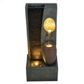 32' H Rainfall Vase Fountain with 3 Warm White LEDS