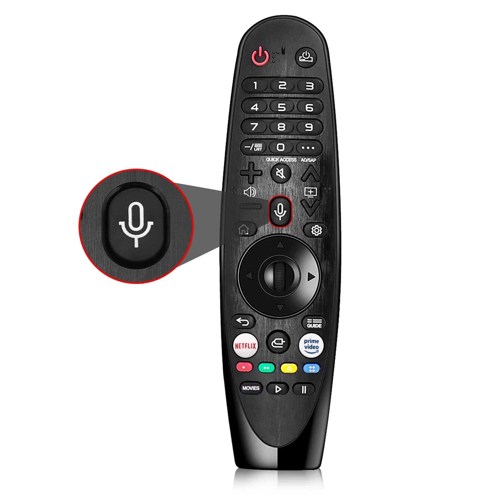 AN-MR20GA New Voice Magic Replacement Remote Control for LG UHD OLED QNED NanoCell 4K 8K Models Netflix and Prime Video Hot Keys, Google/Alexa, with Pointer Function