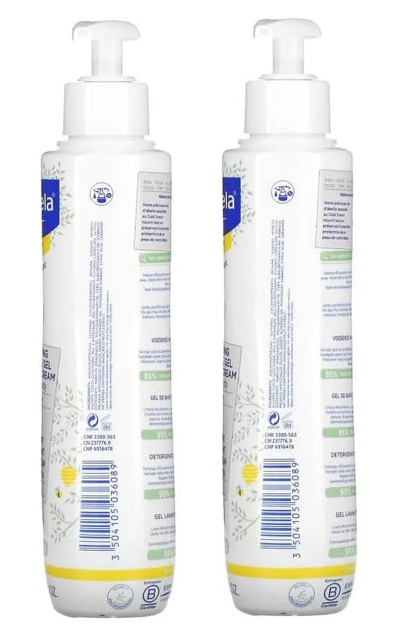 Mustela Baby Nourishing Dry Skin Cleansing Gel with Cold Cream For Hair & Body - 10.14 oz, 2-pack
