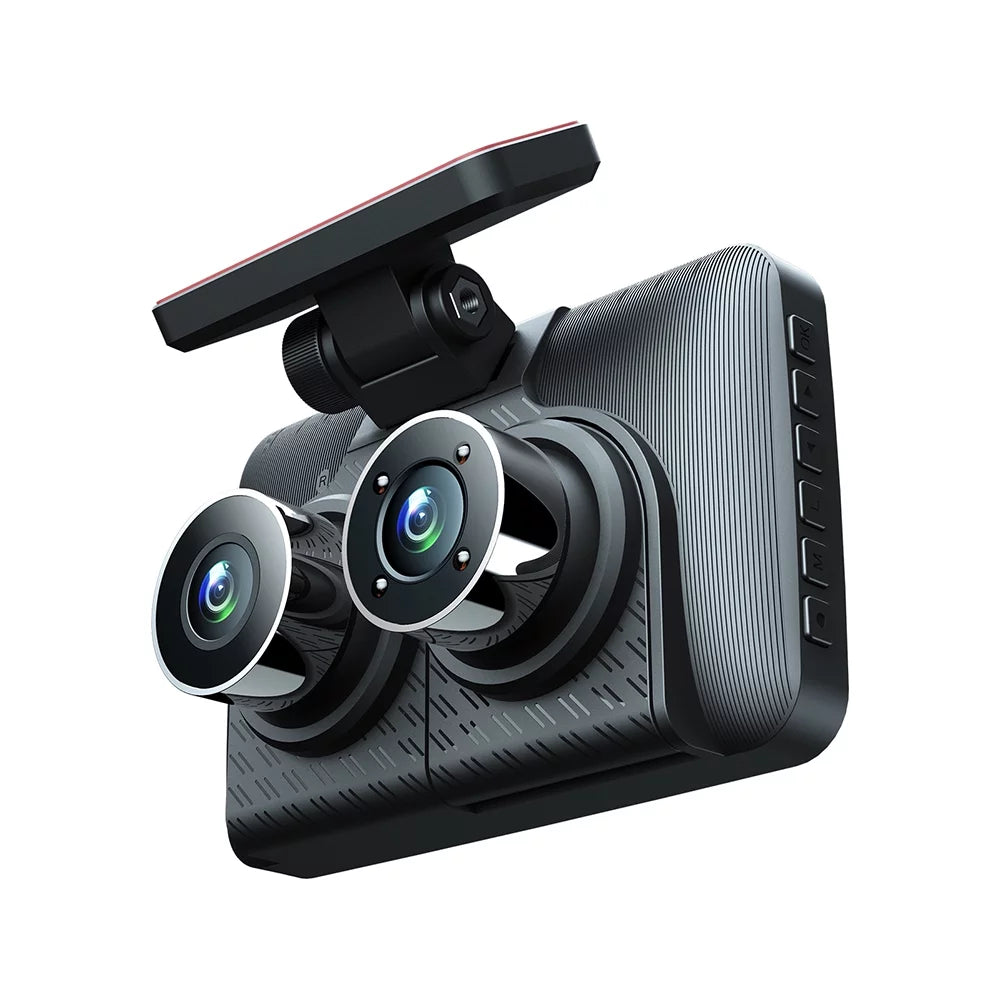 Dash Cam Front and Rear Inside 3 Cameras 1080+720+480P 4in Car Rearview Mirror Car Video Recording Camcorder Night Vision Car Camera Recorder Auto Safety Driving Recorder