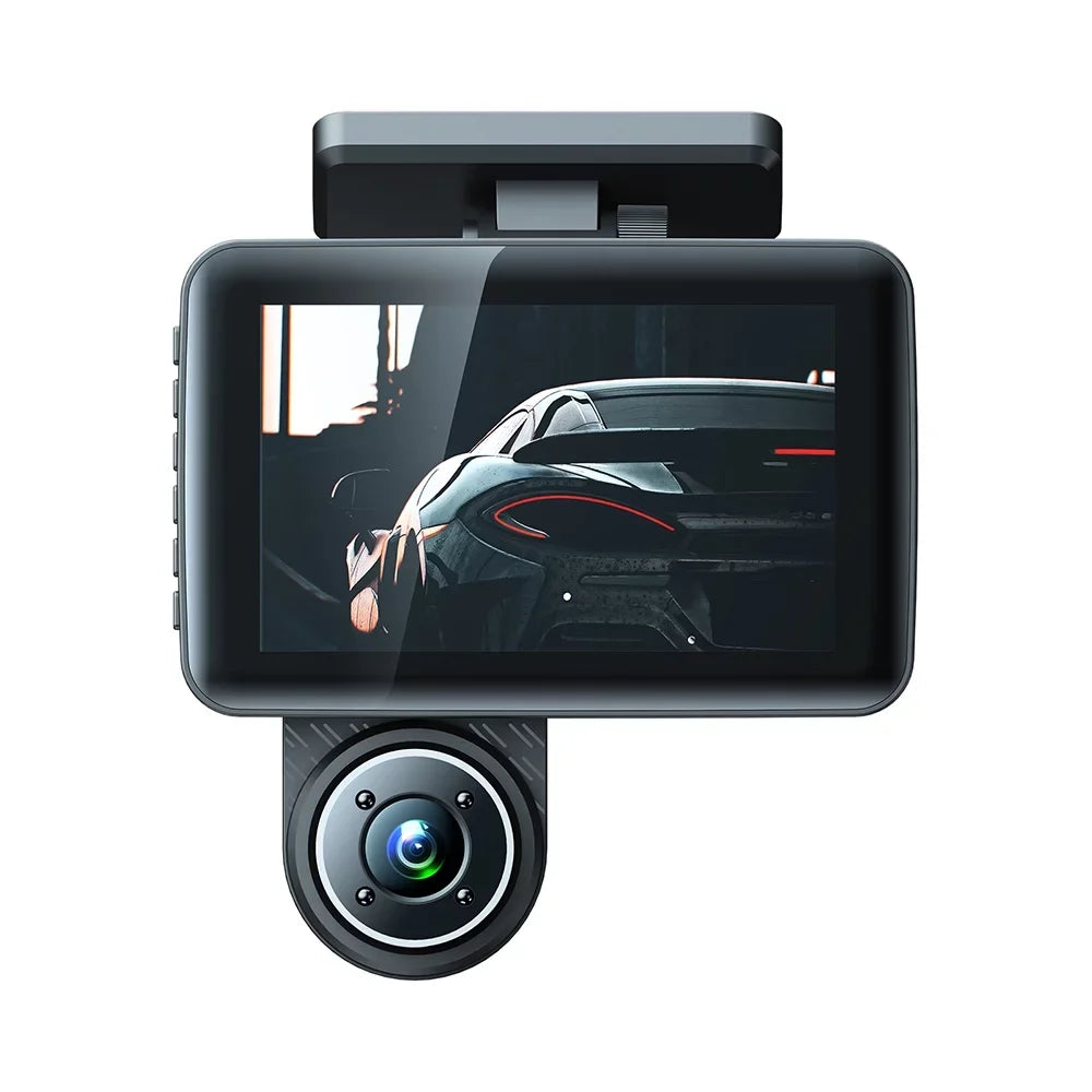 Dash Cam Front and Rear Inside 3 Cameras 1080+720+480P 4in Car Rearview Mirror Car Video Recording Camcorder Night Vision Car Camera Recorder Auto Safety Driving Recorder