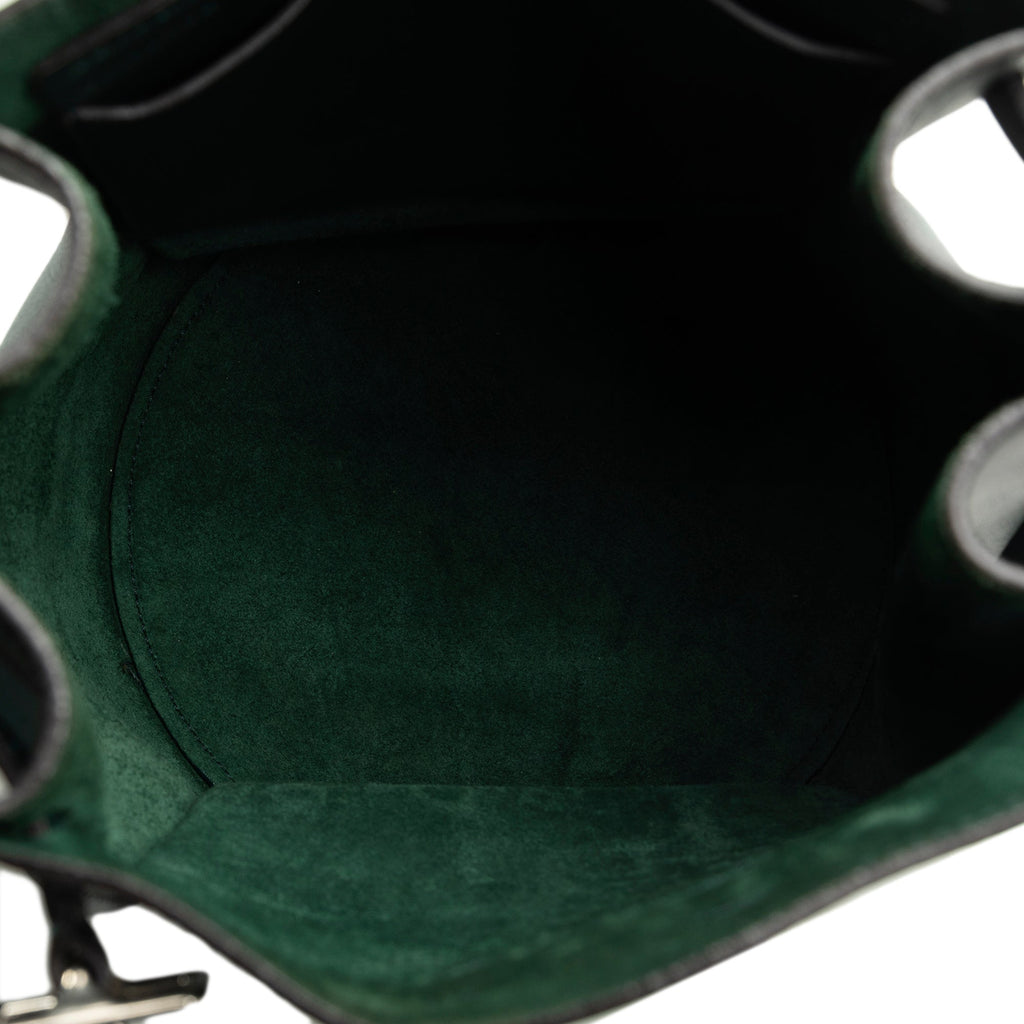 Pre-Owned Authenticated Celine Big Bag Bucket Calf Leather Green Bucket Bag DrawstringBag Unisex (Good)