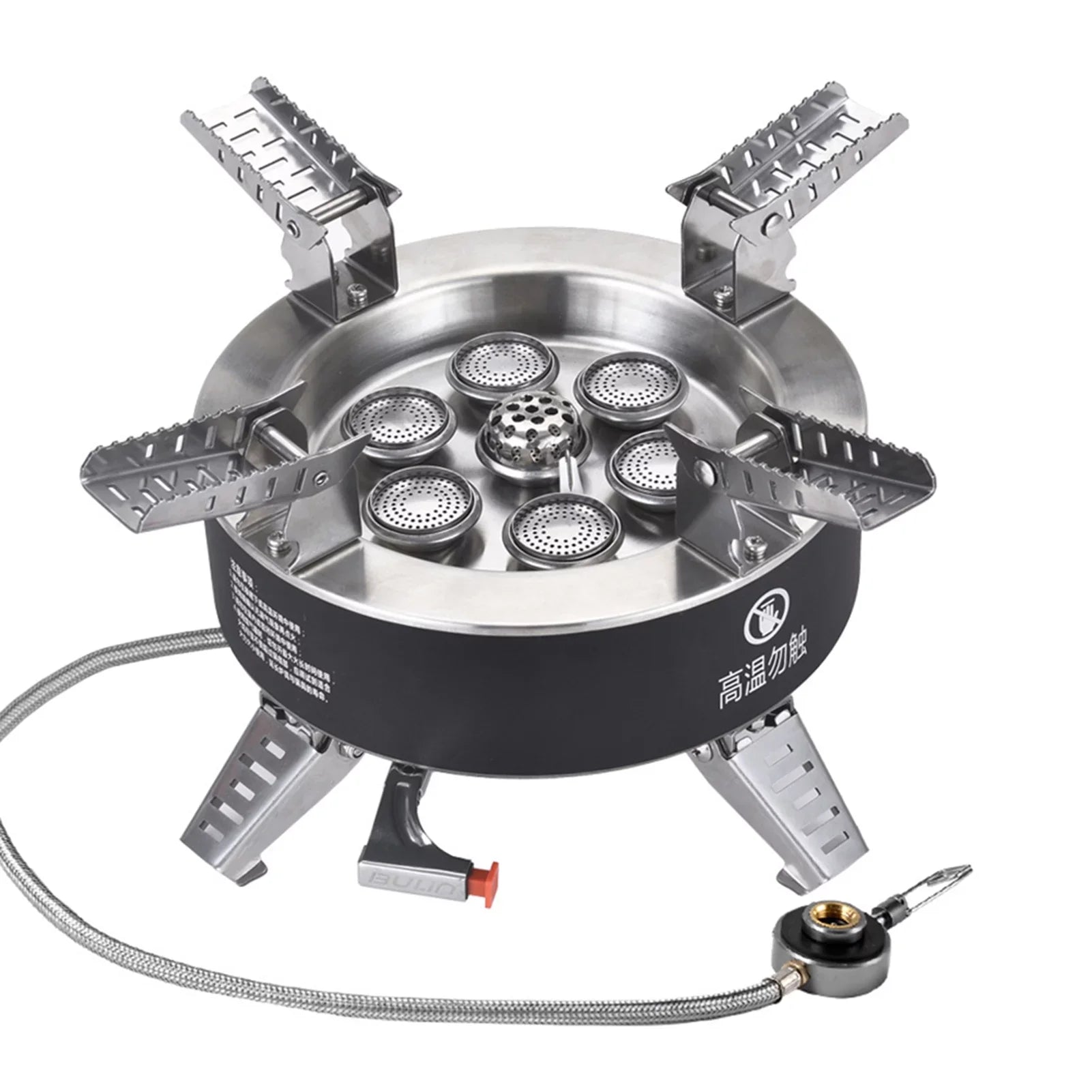 BULIN 18000W High-power Camping Stove with Piezo Ignition Windproof Seven-core Gas Stove Foldable Backpacking Stove For Fishing Hiking Traveling