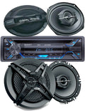 2x SONY 6"x9" + 6.5" Speakers + 200w Car Audio CD Receiver w/ USB, SD, Bluetooth Bundle