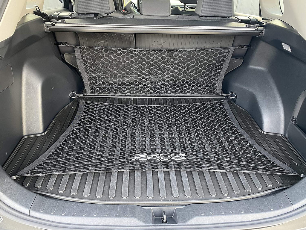 Floor Style + Envelope Style Trunk Cargo Net for Toyota RAV4 Rav4 Hybrid Prime 2019 2020 2021 2022