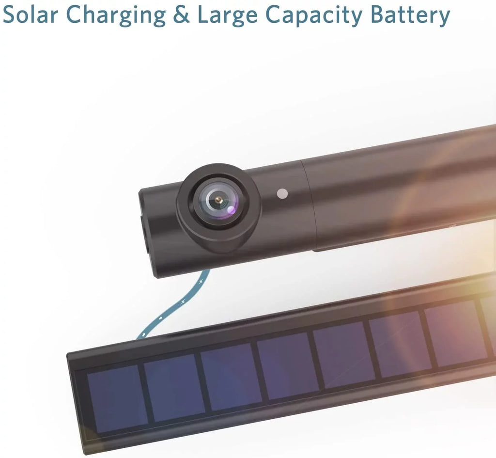 Solar Wireless Backup Camera Trailer Rear View Camera HD Reverse Assistance Supports 2 Cameras