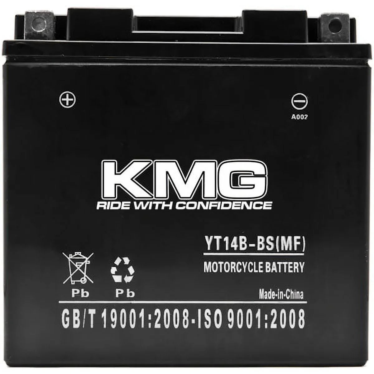 YT14B-BS Battery Compatible with Yamaha 1700 XV17P Road Star Warrior 2002-2008 Sealed Maintenance Free 12V Battery High Performance SMF OEM Replacement Powersport Motorcycle ATV Snowmobile Watercraft