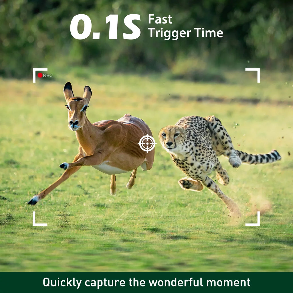 TOGUARD 4K 40MP Trail Camera, Game Deer Hunting Camera with Night Vision Waterproof IP66 0.1s Trigger Time Latest Sensor Motion 120° Wide Angel Time-Lapse for Wildlife Monitor Trail Cam with SD Card