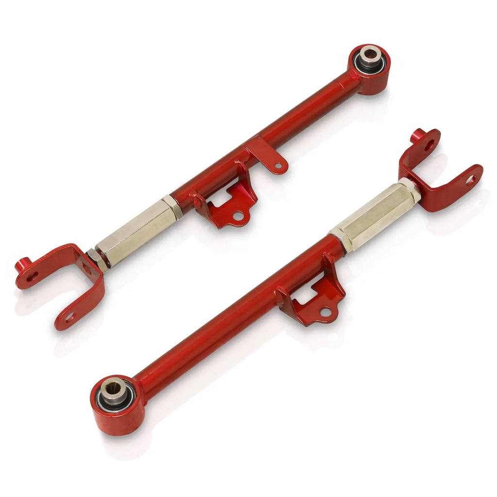 AJP Distributors Rear Lower Suspension Adjustable Toe Control Arms Rods LCA Kit Red Compatible/Replacement For Mazda Miata MX-5 ND MX5 2016 2017 2018 2019 2020 2021 2022 2023 16 17 18 19 20 21 22 23