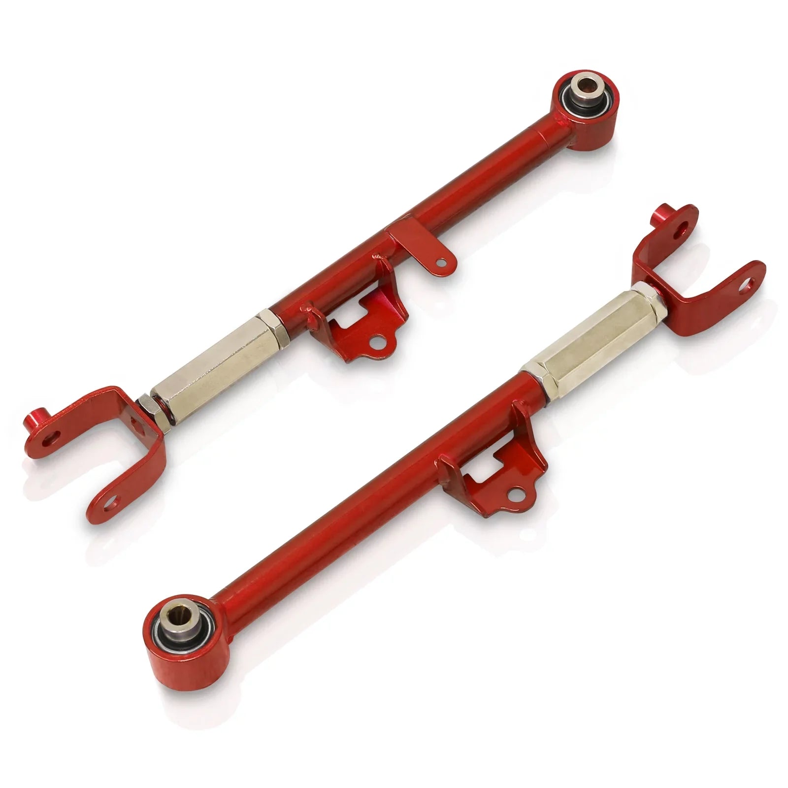 AJP Distributors Rear Lower Suspension Adjustable Toe Control Arms Rods LCA Kit Red Compatible/Replacement For Mazda Miata MX-5 ND MX5 2016 2017 2018 2019 2020 2021 2022 2023 16 17 18 19 20 21 22 23