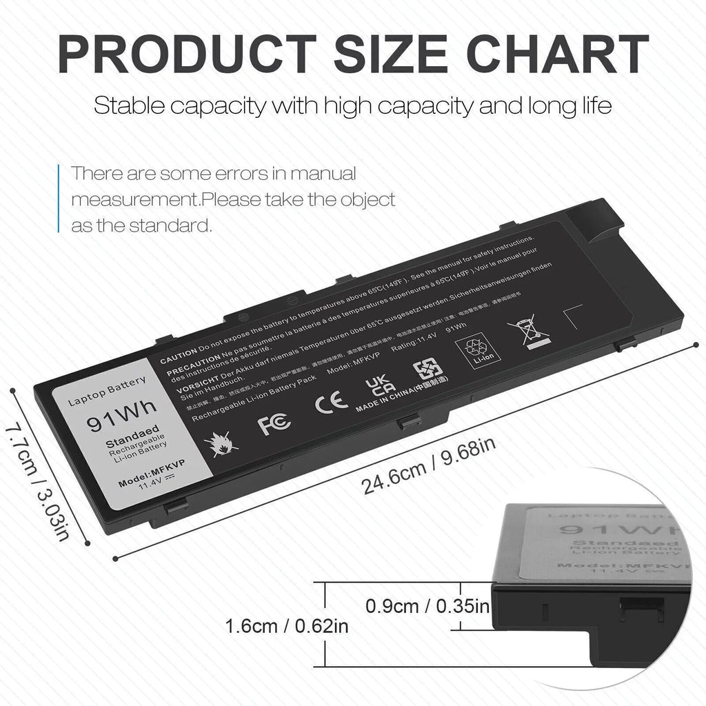 M28DH,T05W1 Battery For Dell Precision 7520 7720 7510 M7710 M7510 T05W1 M28DH 0FNY7