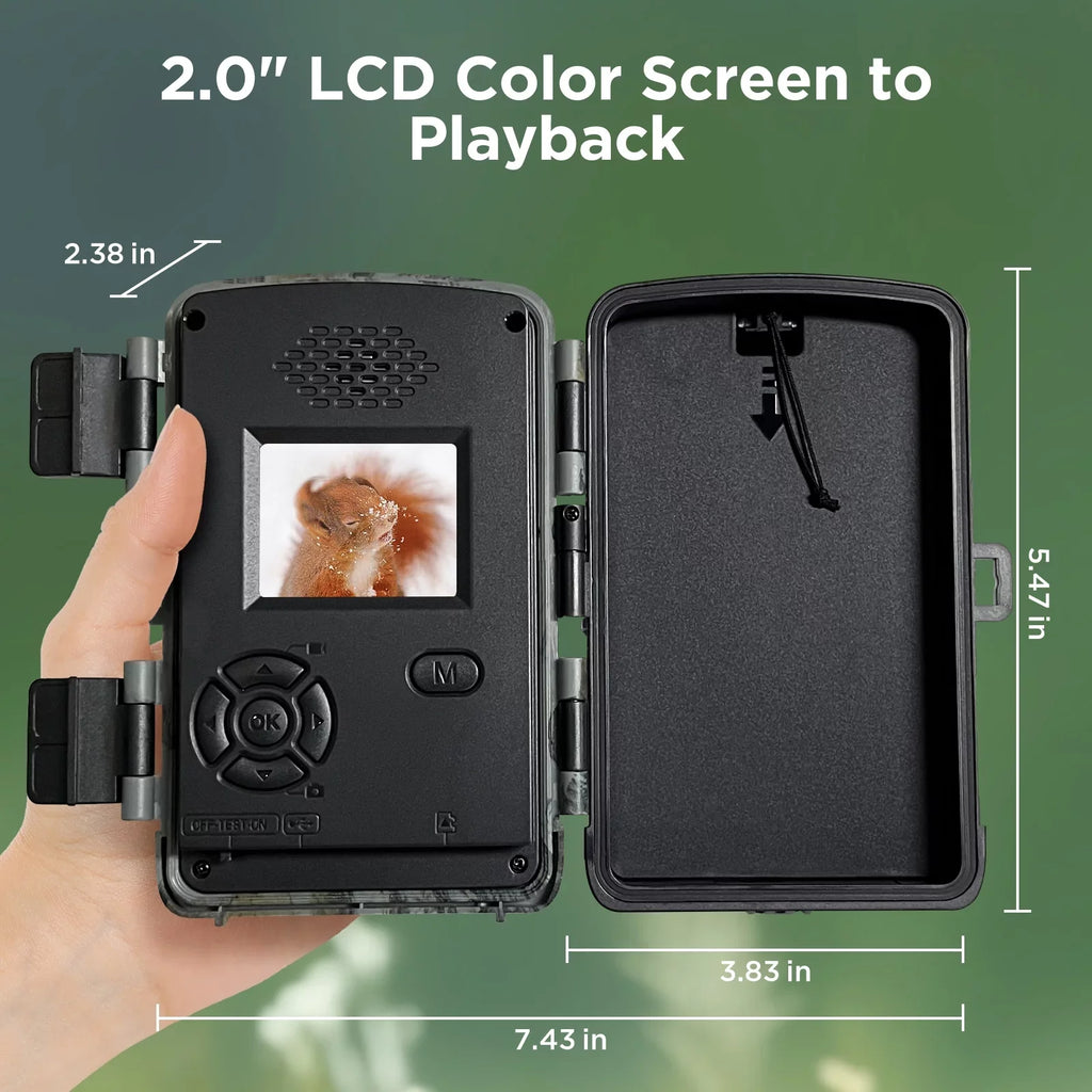 TOGUARD 4K 40MP Trail Camera, Game Deer Hunting Camera with Night Vision Waterproof IP66 0.1s Trigger Time Latest Sensor Motion 120° Wide Angel Time-Lapse for Wildlife Monitor Trail Cam with SD Card