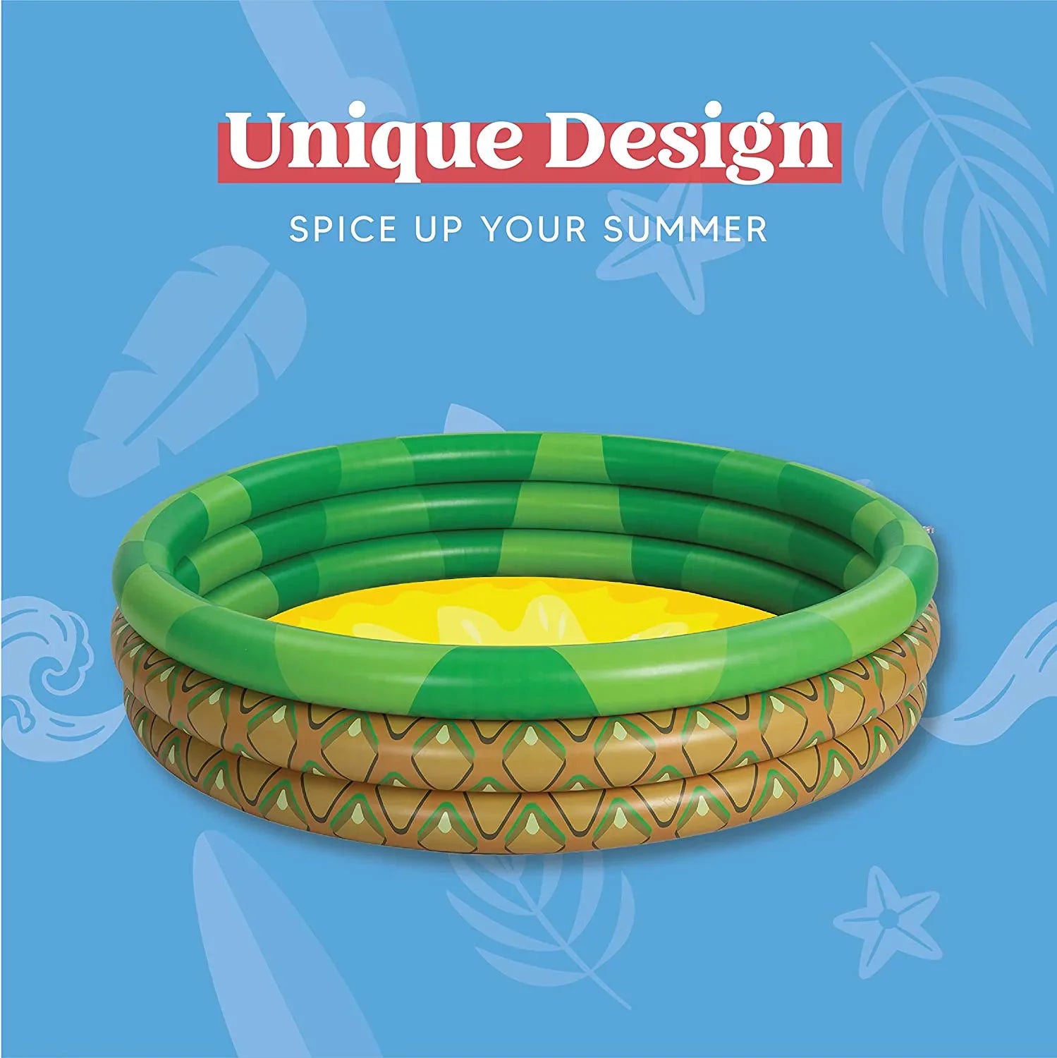 3 Packs 45 X 10 Inflatable Kiddie Pools Lemon Pineapple Avocado Inflatable Kiddie Pool Set for Kids Summer Fun Baby Swimming Pool Water Pool Pit Ball Pool