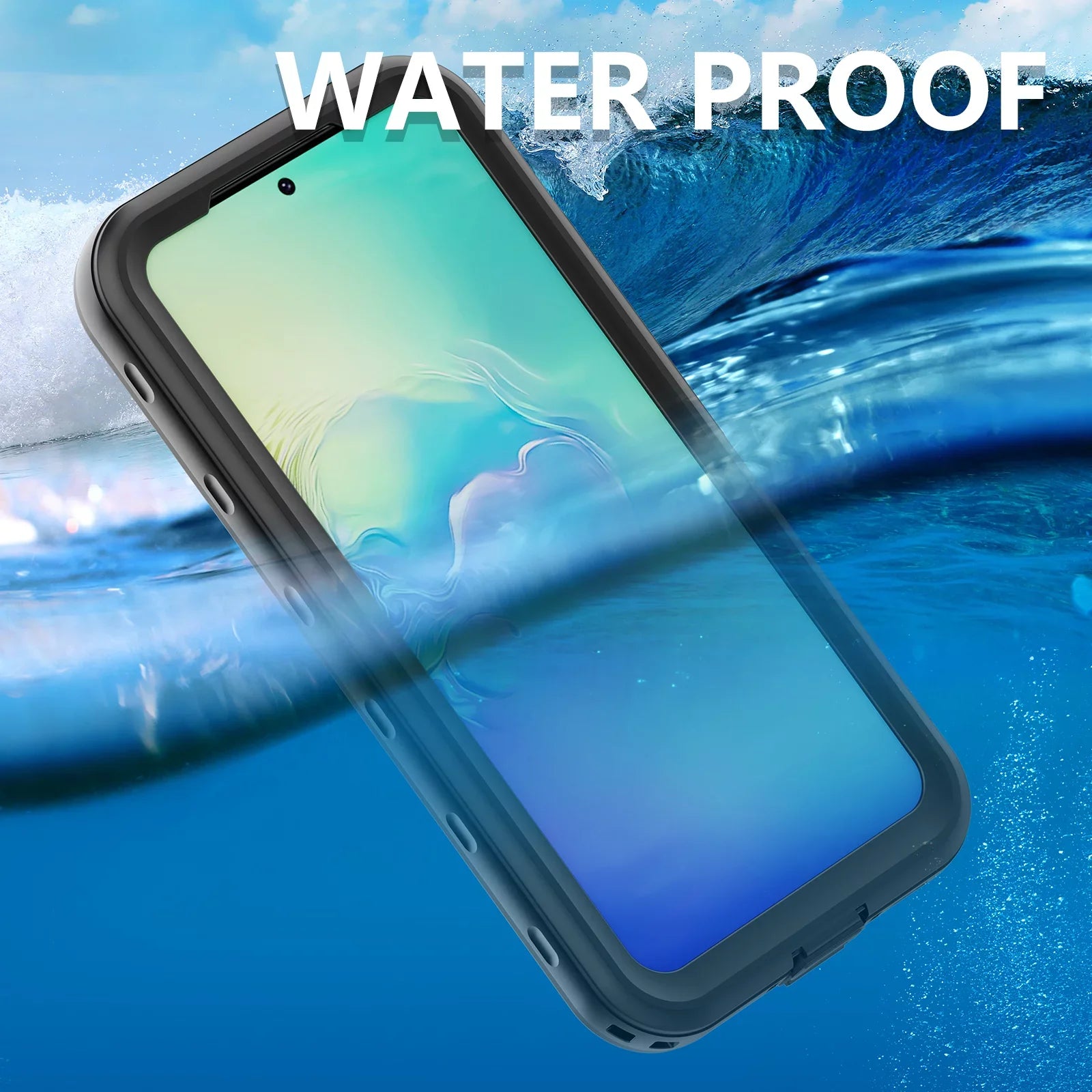 ELEHOLD Rugged Waterproof Case for Samsung Galaxy A54 5G,IP68 Underwater Built-in Screen Protector Full-Body Protection Shockproof Dustproof Waterproof Scratch-Resistant Case for Samsung A54 5G
