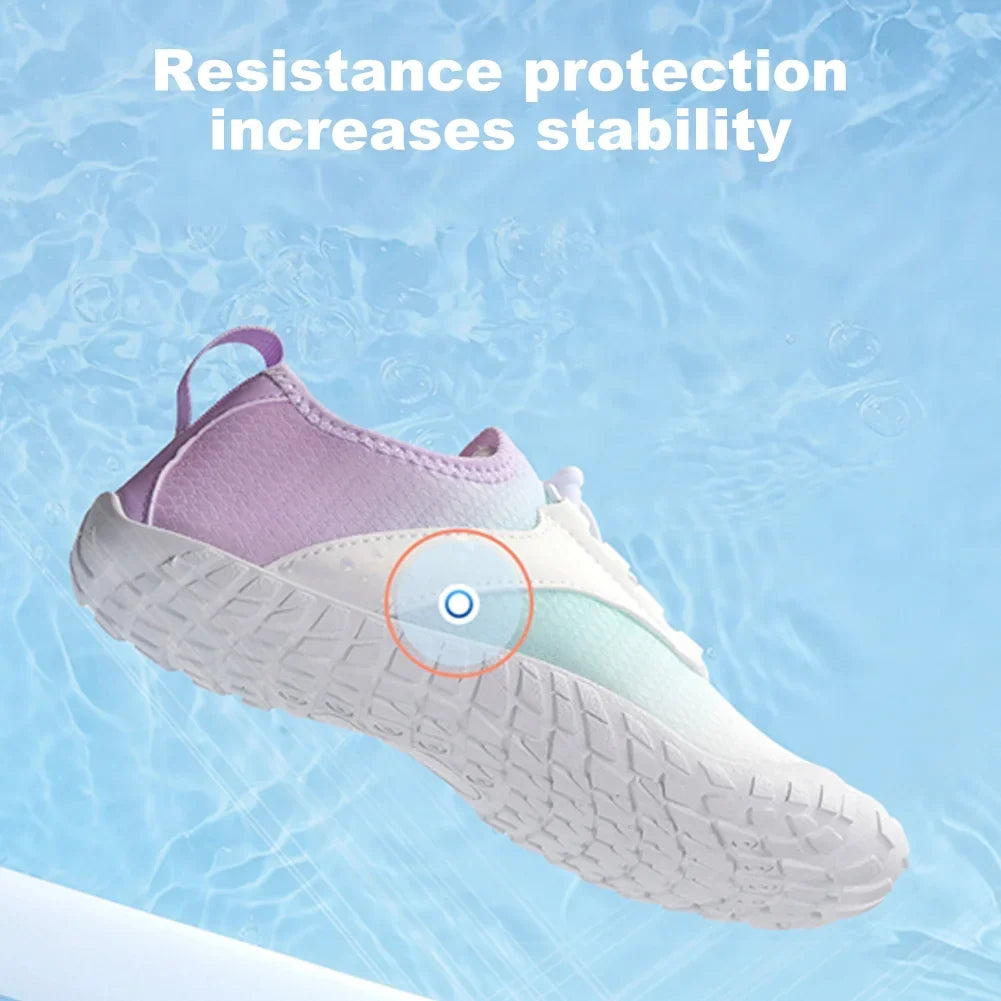 SunyaMood Water Shoes Barefoot Beach Shoes Quick Dry Non-slip for Men Women (39 Purple)