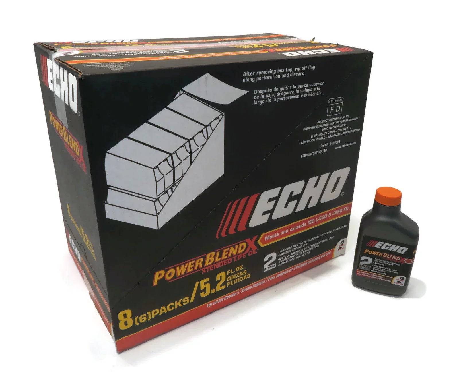 ECHO New OEM Oil of 2 Cycle Power Blend Gold for 2-Stroke Engines 5.2 Ounce Bottles (Pack of 96)
