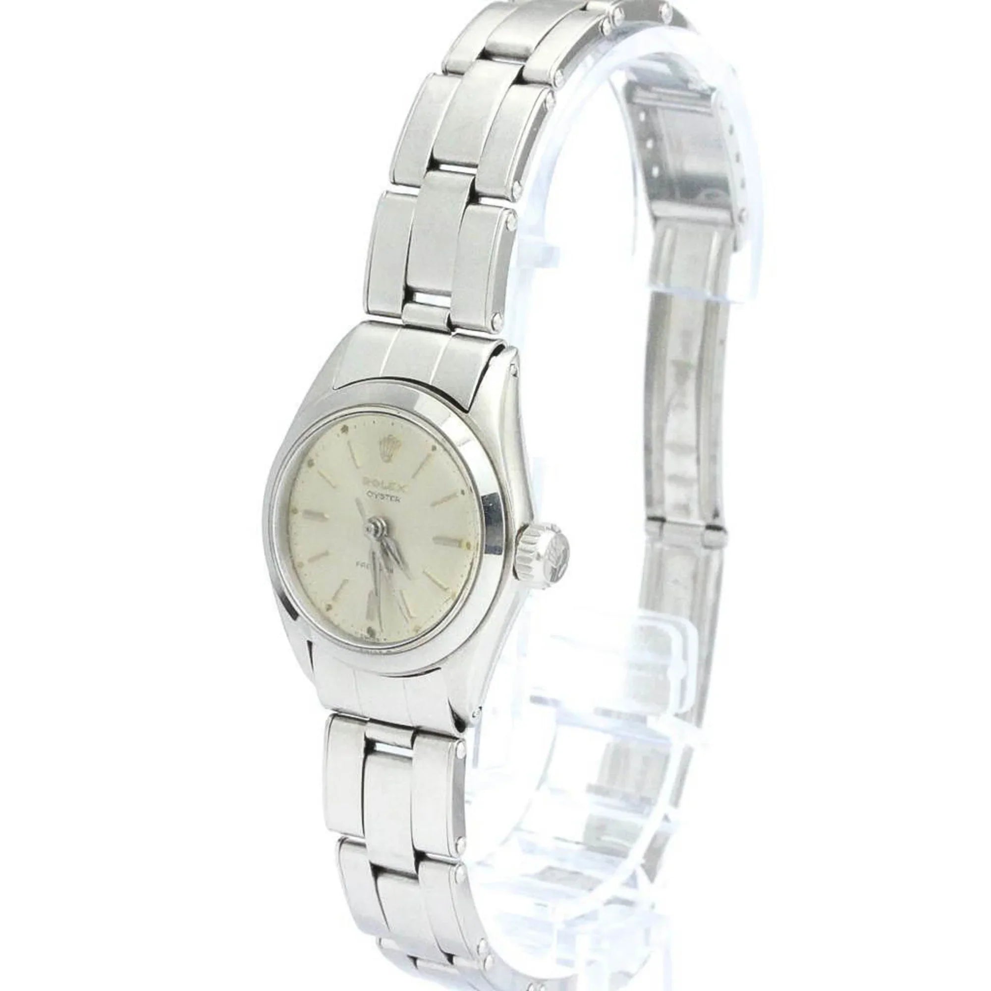 Pre-Owned Vintage ROLEX Oyster Precision Steel Hand-Winding Ladies Watch 6410 BF563332 (Fair)