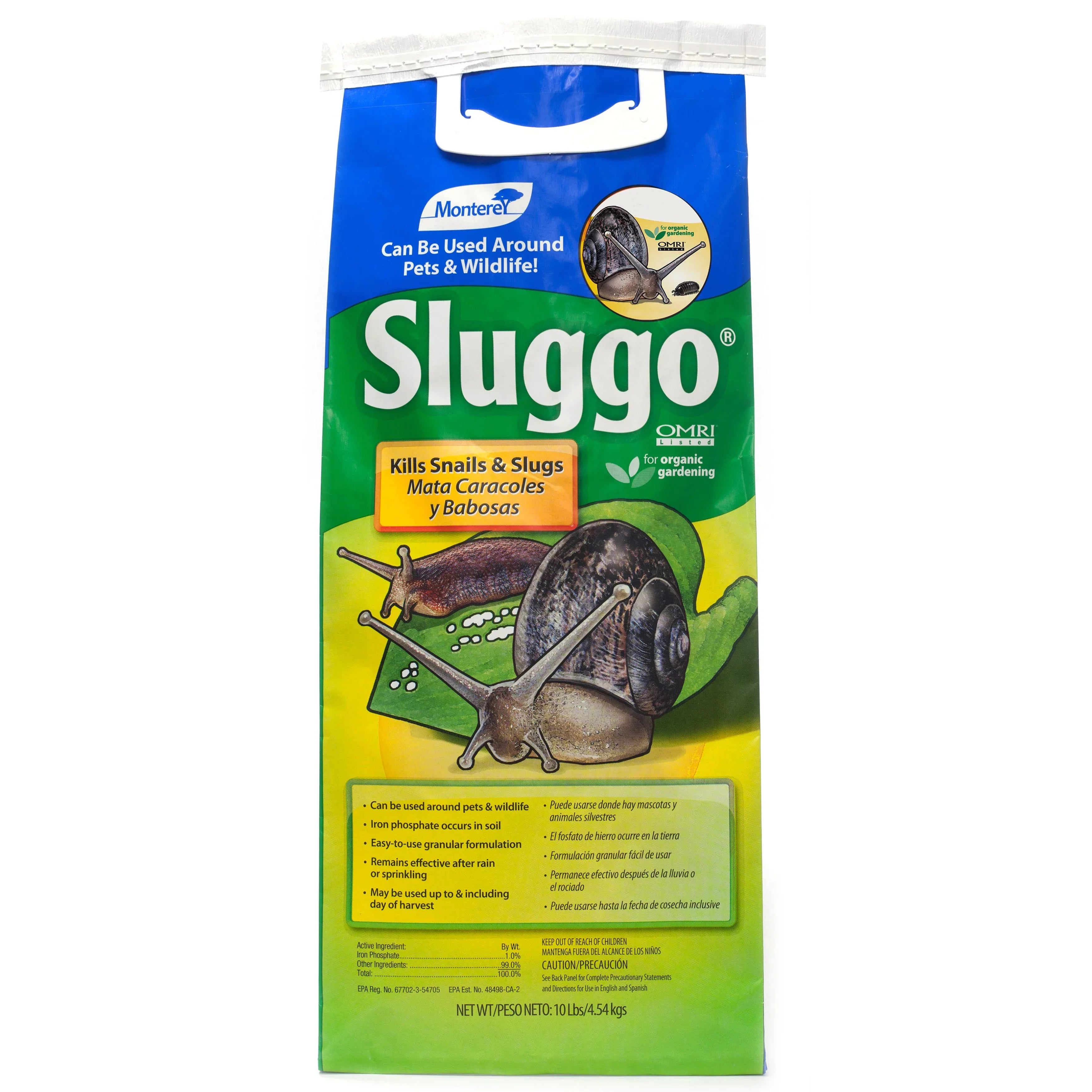Lawn & Garden Products Inc  Monterey 10 No. Sluggo Snail & Slug Bait OMRI