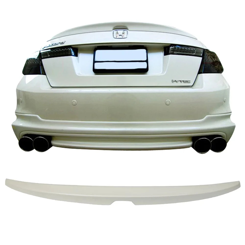 Ikon Motorsports Compatible with 08-12 Accord OE Factory Trunk Spoiler Painted #NH603P White Diamond Pearl