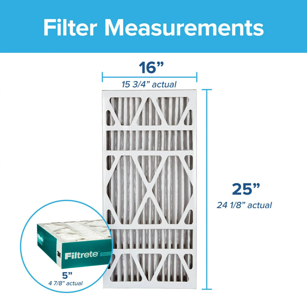 Filtrete 16x25x5 Air Filter, MPR 1200 MERV 11, Allergen Reduction Deep Pleat, 1 Filter