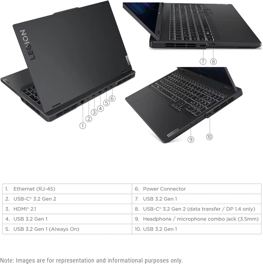 Lenovo Legion Pro 5i Gaming Notebook, 13th Gen Chipset Core i7-13700HX, 64 GB DDR5 Ram, 2 TB PCIe SSD, 16" WQXGA(2560x1600), Nvidia Geforce RTX 4060, Windows 11 Home