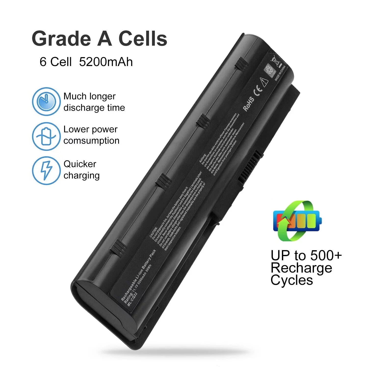 Portable PC Battery for HP Pavilion G4, G6, Compaq Presario CQ42 CQ56 CQ57 4400mAh