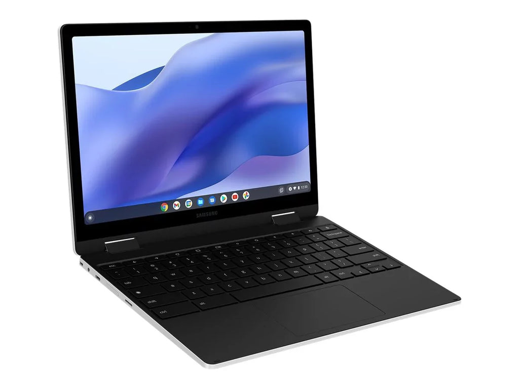 Samsung Galaxy Chromebook 2 360 - Flip design - Chipset Celeron N4500 / 1.1 GHz - Chrome OS - UHD Graphics - 4 GB RAM - 128 GB eMMC - 12.4" touchscreen 2560 x 1600 (WQXGA) - Wi-Fi 6 - silver - kbd: US
