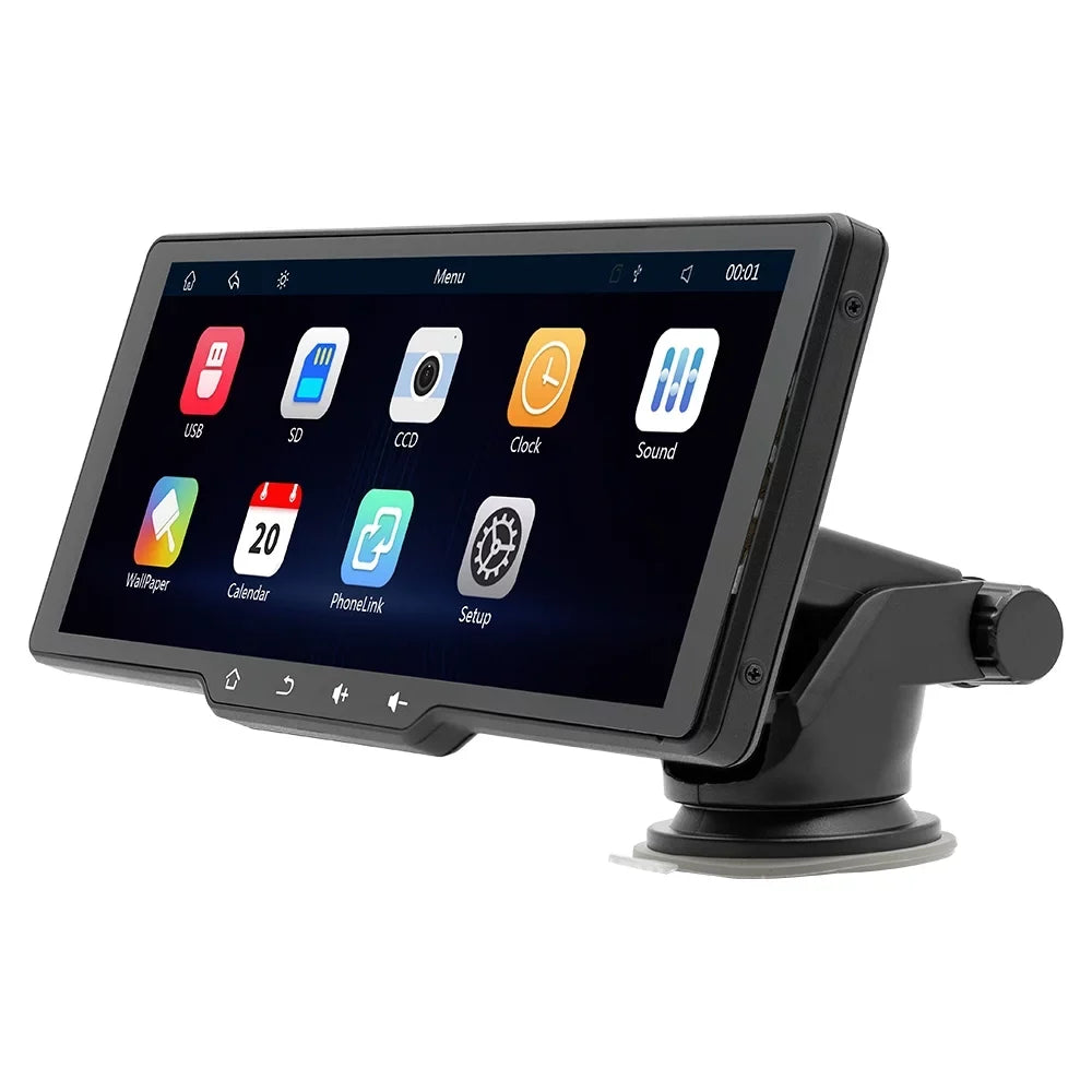moobody Portable Wireless CarPlay Multi-language Car Video Recorder Car Camera Auto Camcorder 10.26in Car Rearview Camera Mobilephone APP Control Car MultiMedia Player
