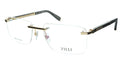 ZILLI Rimless Eyewear Made with Real Leather and High Quality Titanium