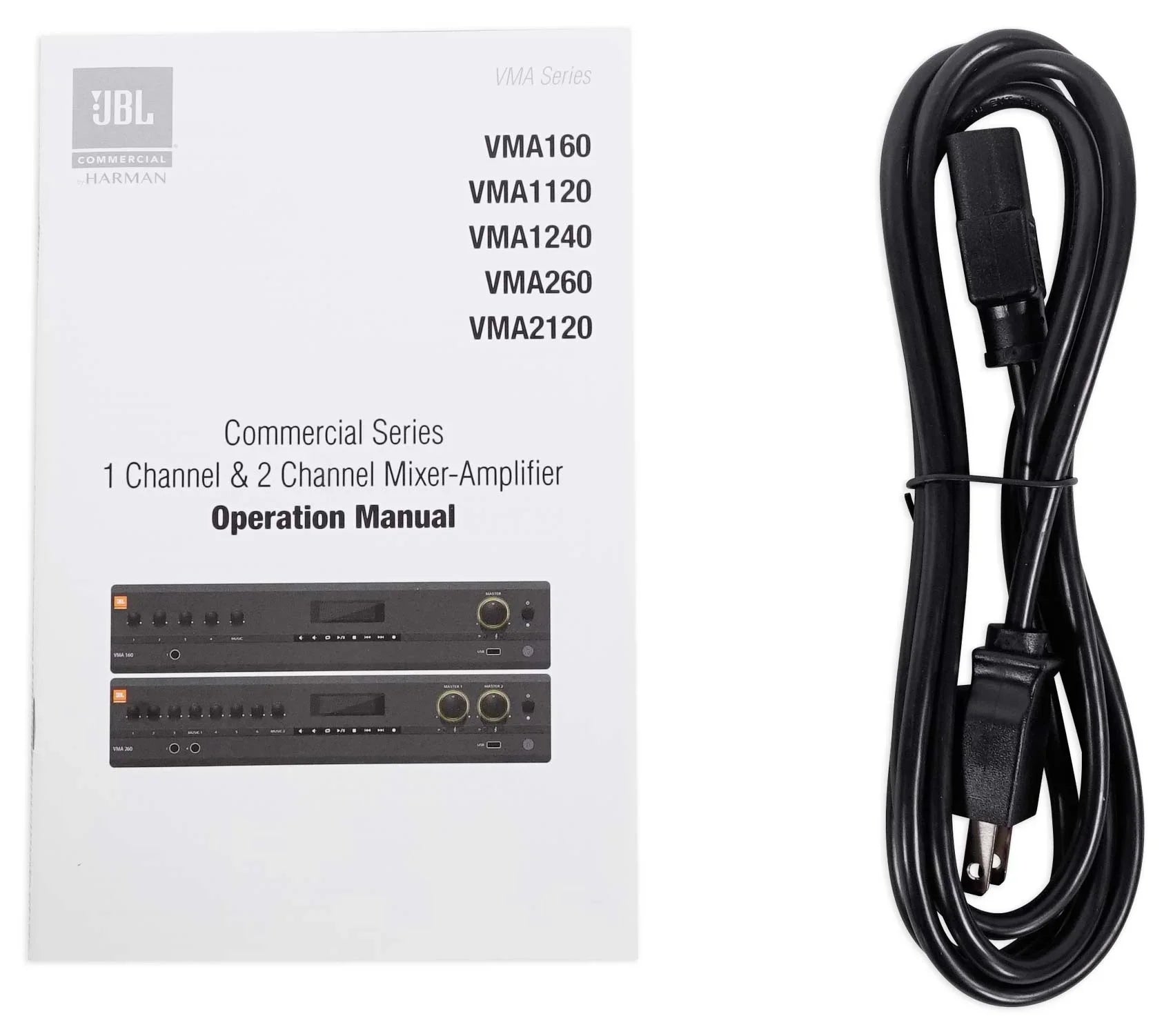 JBL VMA1240 Commercial/Restaurant 240W 70v Amplifier+(6) JBL 5.25" Wall Speakers