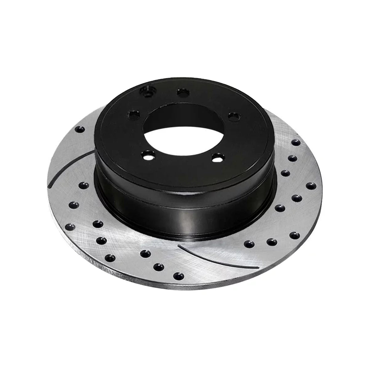 AutoShack Rear Drilled Slotted Brake Rotors Black Pair of 2 Driver and Passenger Side Replacement for Jeep Patriot Compass Dodge Avenger Caliber Chrysler 200 Sebring Mitsubishi Lancer V6 FWD PR63038LR