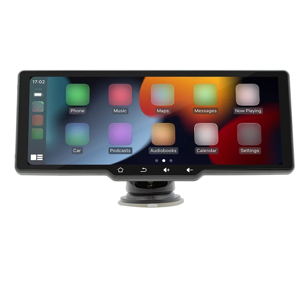 moobody Portable Wireless CarPlay Multi-language Car Video Recorder Car Camera Auto Camcorder 10.26in Car Rearview Camera Mobilephone APP Control Car MultiMedia Player