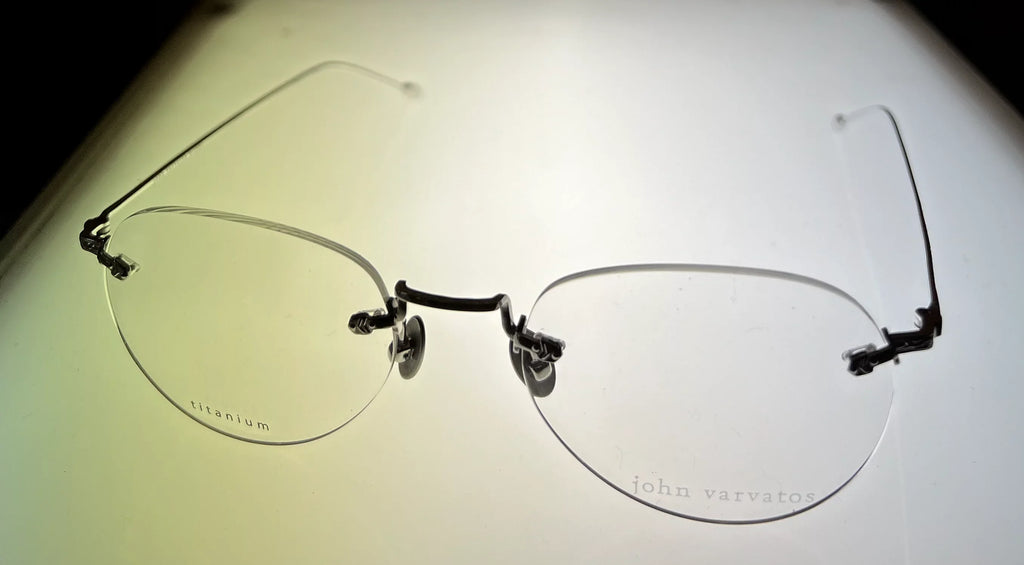 John Varvatos Rimless Round Mens Silver Metal Eyewear Frame V170. 53mm