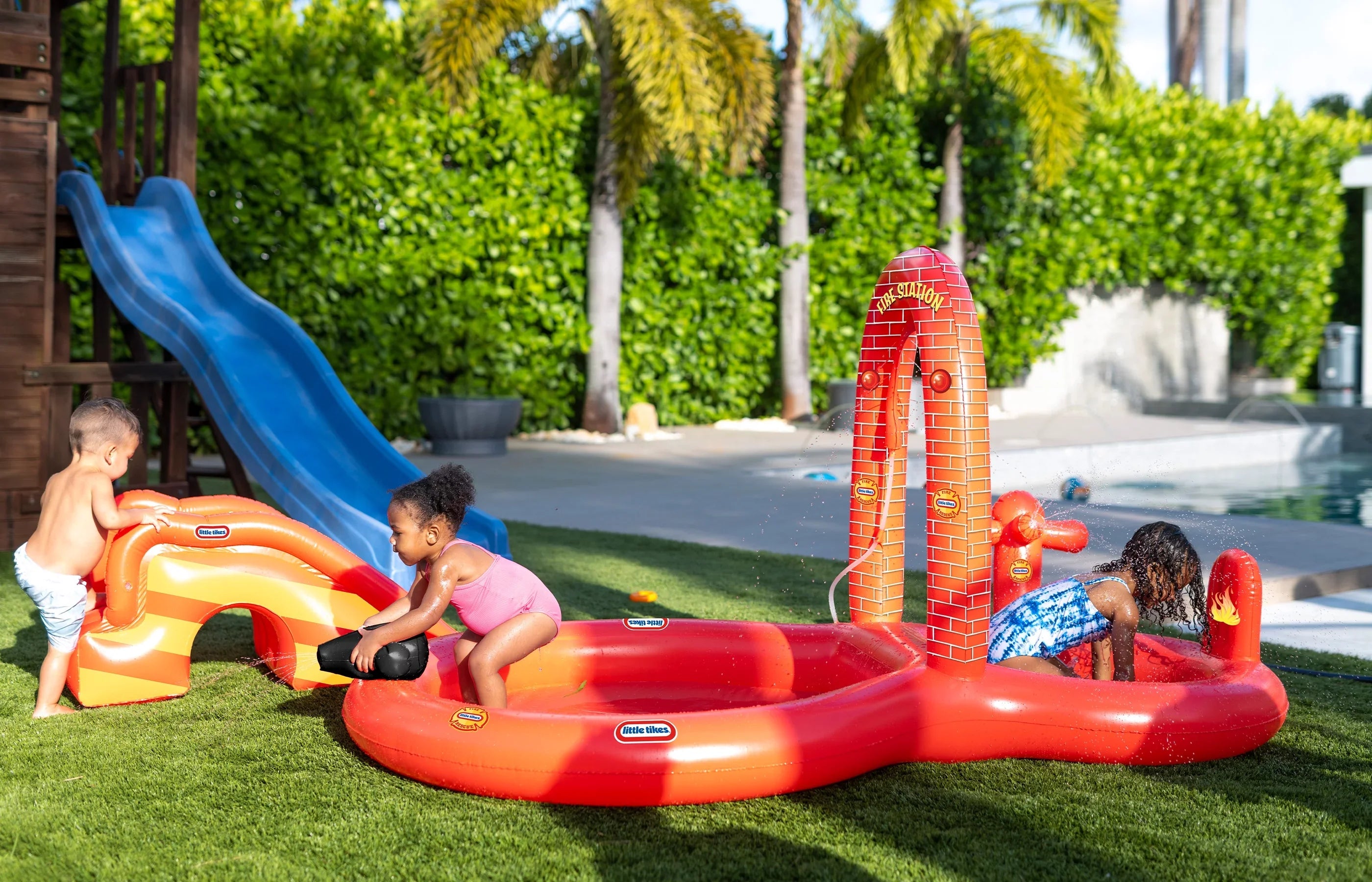 Little Tikes Fire House Adventure Inflatable Play Center