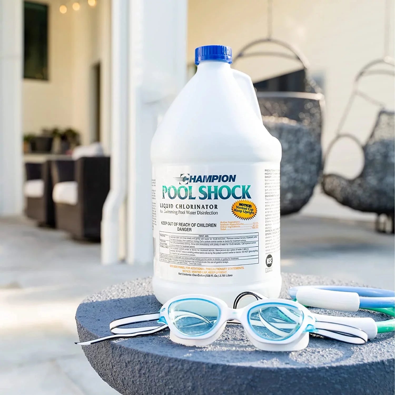 Liquid Chlorine Pool Shock (Case - 1 Gallons) - 12.5% Sodium Hypochlorite