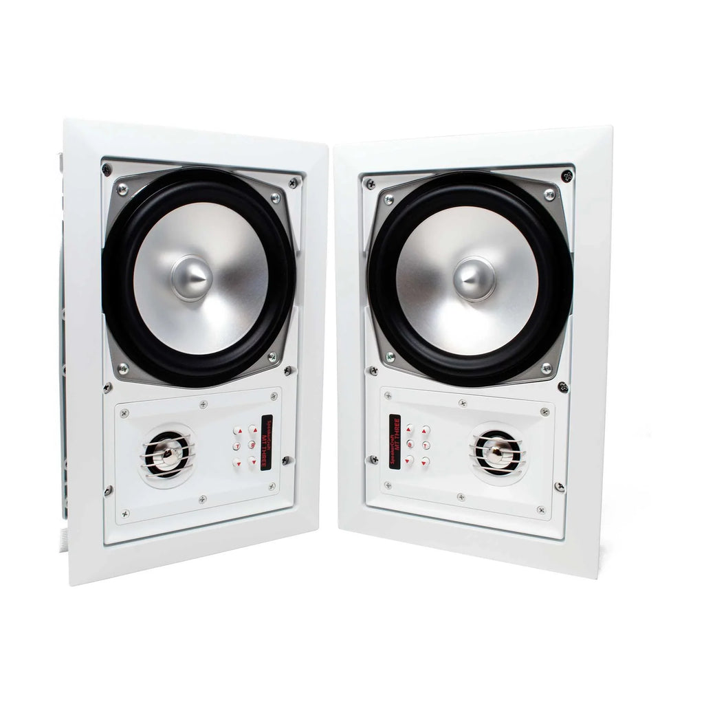 SpeakerCraft MT6 Three - In-Wall or Ceiling Speaker Includes White Grill - (Multipack of 4 pair, 8 speakers total)