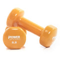 15 lbs Deluxe Vinyl Coated Dumbbell, Purple - Set of 2