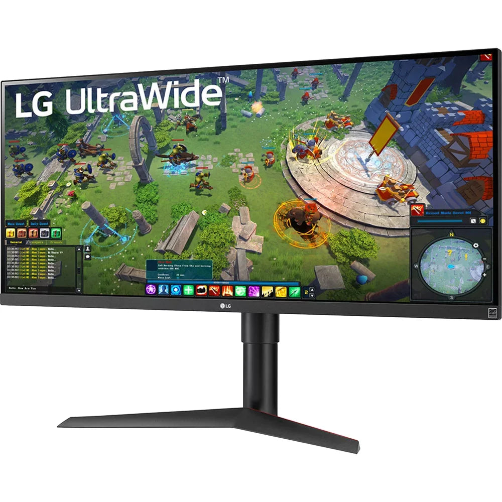 Open Box LG 34WP65G-B UltraWide Monitor 34" 21:9 Full HD (2560 x 1080) IPS Monitor, VESA DisplayHDR 400, AMD FreeSync, Height and Tilt Adjustable Stand - Black