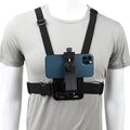 Mobile Phone Chest Strap Mount,Harness Strap Holder Universal Cell Phone Clip for Action Camera POV Compatible with Gopro Akaso Samsung iPhone etc