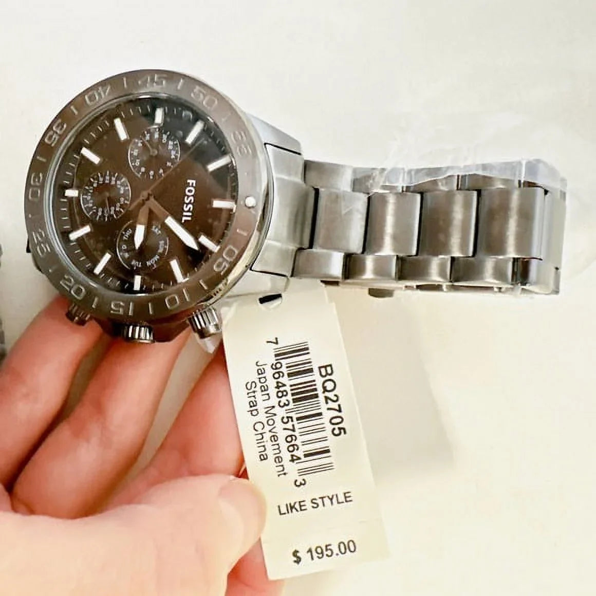 Fossil BQ2705 Bannon Multifunction Smoke Stainless Steel Watch