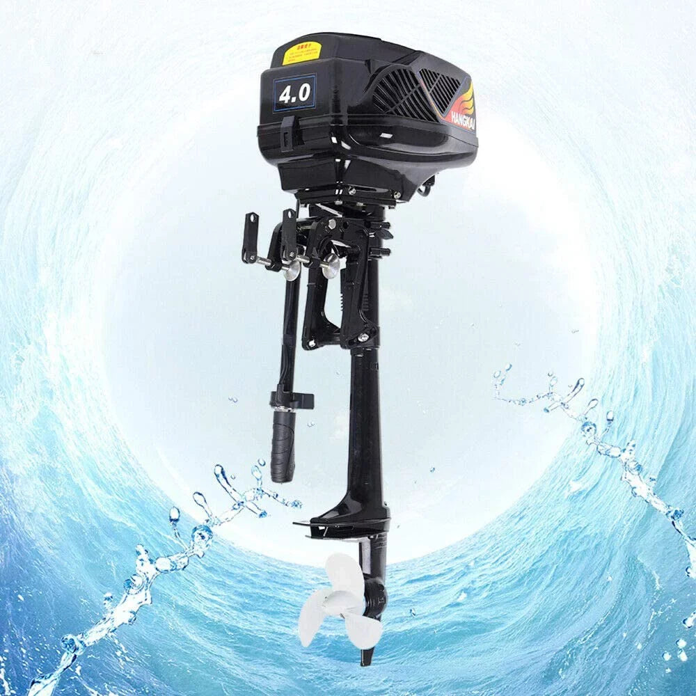 Miumaeov 4HP 1000W Electric Outboard Motor, Boat Engine Heavy Duty Outboard Trolling Motor Propeller Electric Start Marine Trolley Driver Brushless Motor Propeller