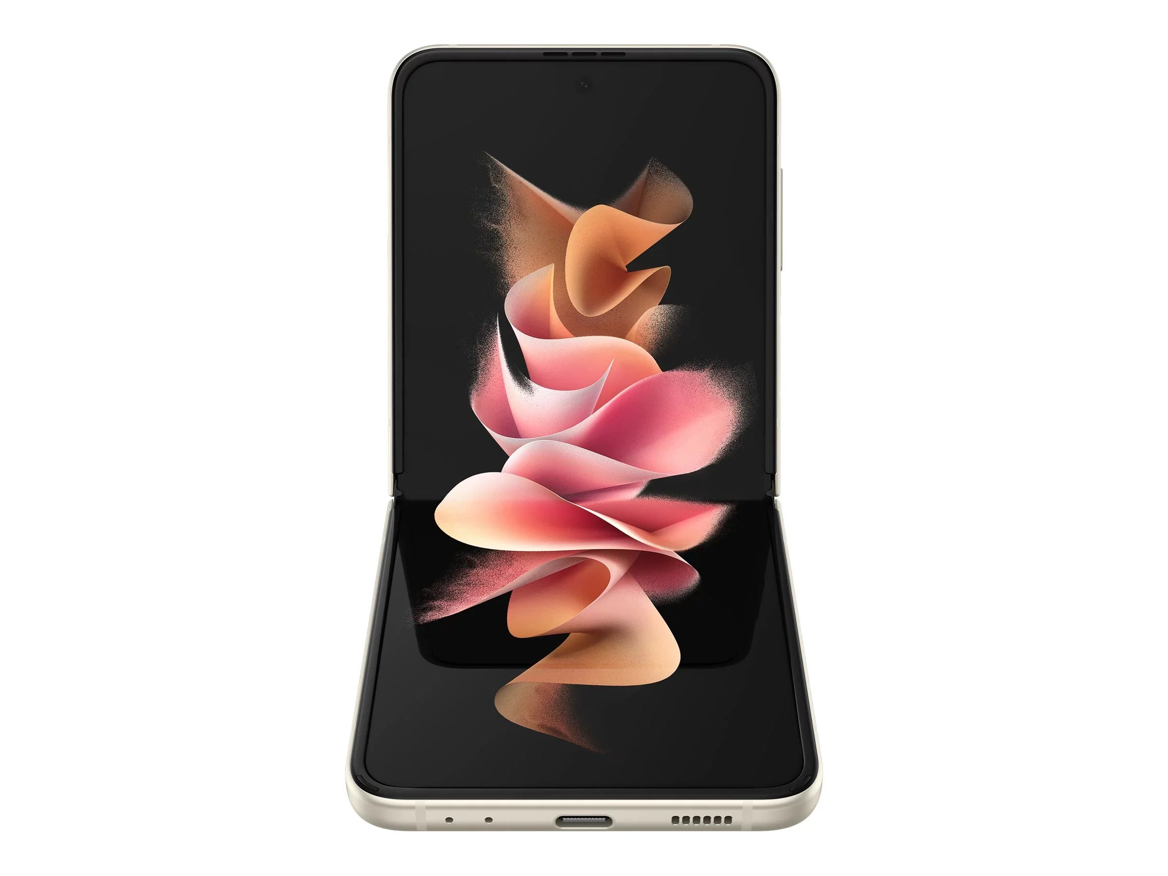 Samsung Galaxy Z Flip3 5G - 5G smartphone - dual-SIM - RAM 8 GB / Internal Memory 128 GB - OLED Panel - 6.7" - 2640 x 1080 pixels (120 Hz) - 2x rear cameras 12 MP, 12 MP - front camera 10 MP - cream