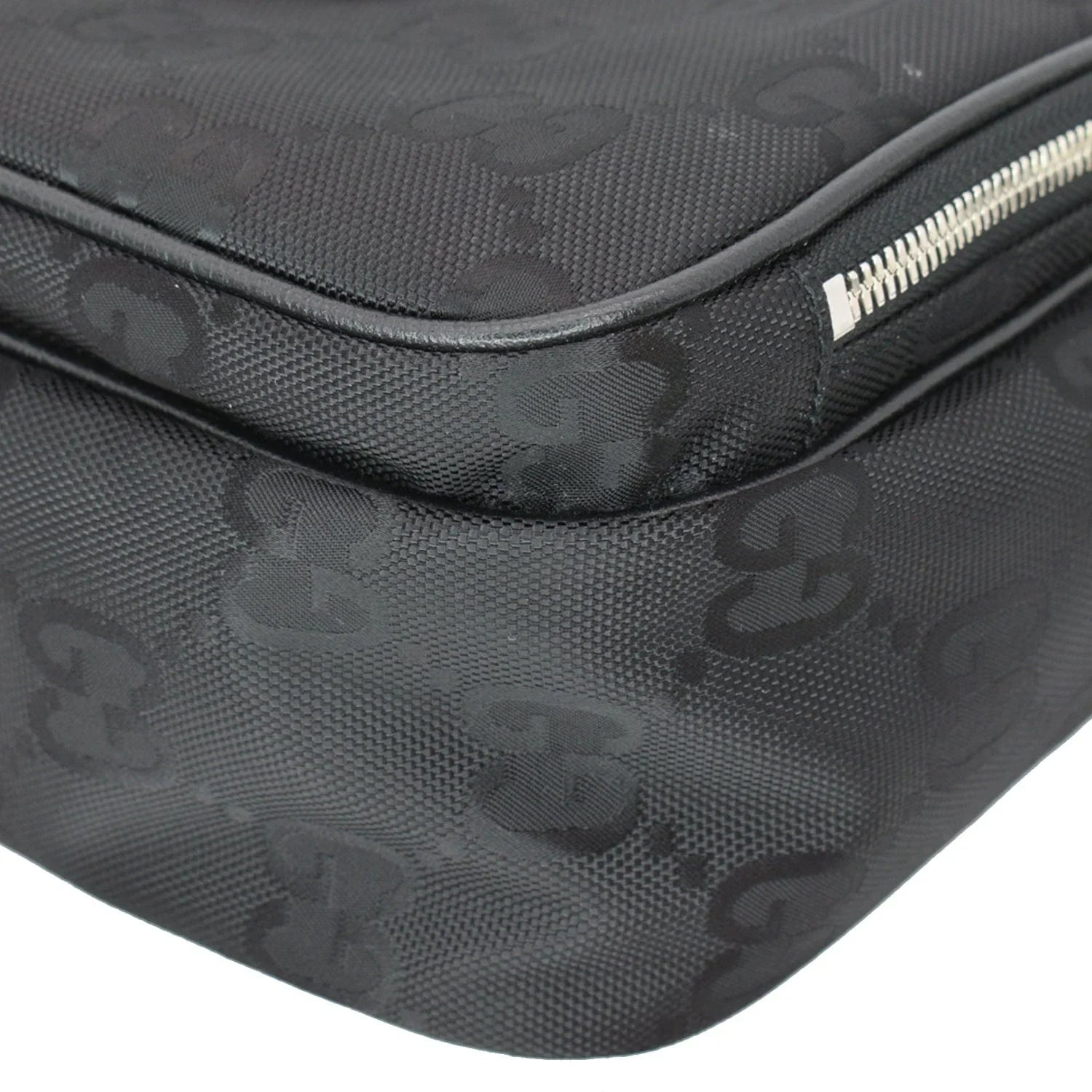 Pre-owned GUCCI Off The Grid GG Monogram Nylon Shoulder Bag Black 625858