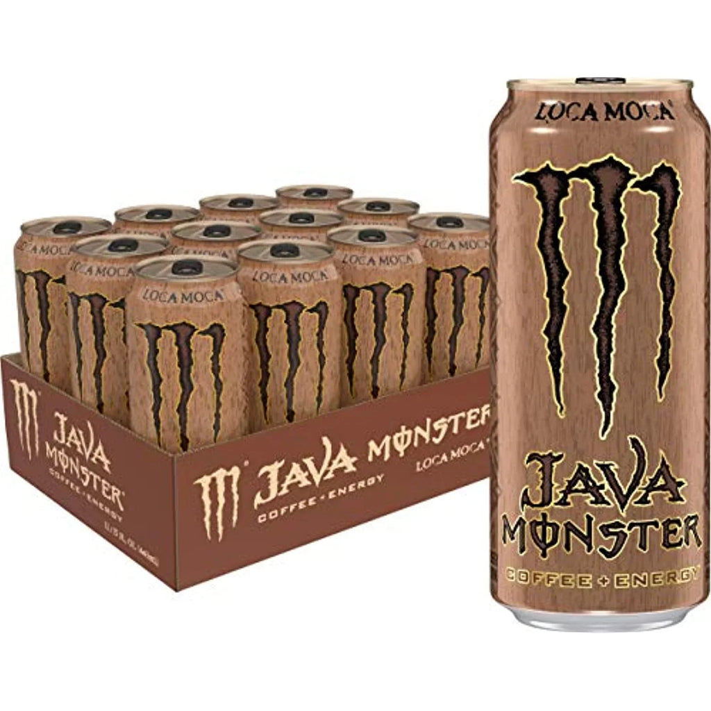 Monster Energy Java Loca Moca, Coffee + Energy Drink, 15 Ounce (Pack Of 12)