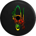 2018 2019 Wrangler JL Backup Camera Hawaiian Island Surfboard Tiedye Water Sea Ocean Beach Spare Tire Cover for Jeep RV 32 Inch